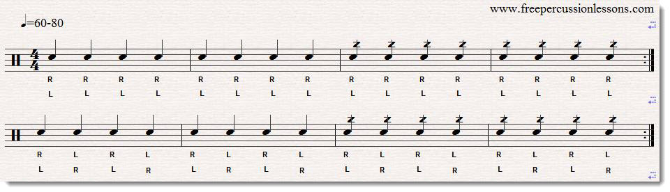 snare drum buzz roll exercise 1 sheet music
